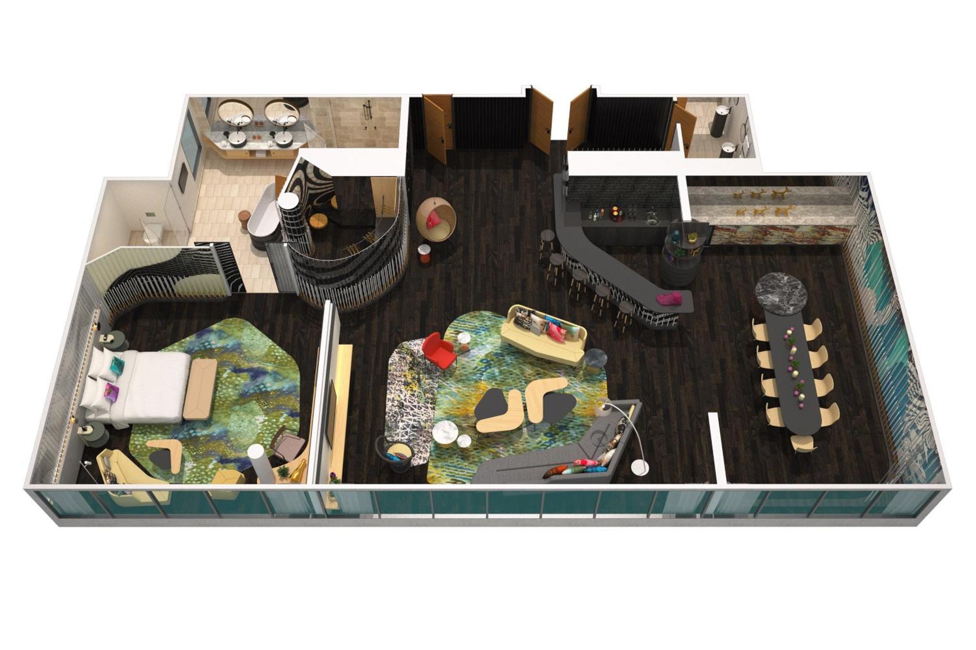 Отель W Брисбен Экстерьер фото 3D floor plan of the museum